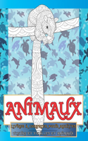 Livres à colorier pour adultes - Fleurs et feuilles et animaux - Animaux