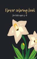 Flower coloring book for kids ages 4-8