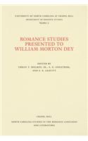 Romance Studies Presented to William Morton Dey