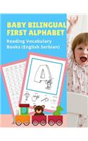 Baby Bilingual First Alphabet Reading Vocabulary Books (English Serbian): 100] Learning ABC frequency visual dictionary flash cards childrens games language. Tracing workbook plus picture coloring pages for toddler prescho
