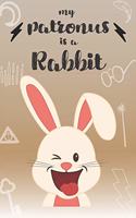 My Patronus Is A Rabbit: Cute Rabbit Lovers Journal / Notebook / Diary / Birthday Gift (6x9 - 110 Blank Lined Pages)