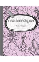 Cursive handwriting paper notebook