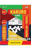 200 Kakuro and 200 Even-Odd Sudoku Diagonal + Anti Diagonal Hard Levels Puzzles.