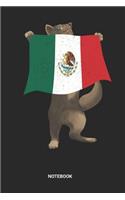 Notebook: Dotted Lined Cat Mexican FlagCinco De Mayo Notebook (6x9 inches) ideal as a Mexican 5th of May Journal. Perfect as a Mexican Themed Party Memory Boo