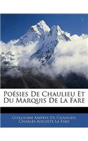 Poesies de Chaulieu Et Du Marquis de La Fare
