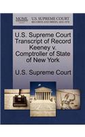 U.S. Supreme Court Transcript of Record Keeney V. Comptroller of State of New York