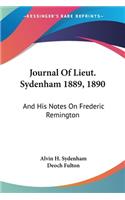 Journal Of Lieut. Sydenham 1889, 1890