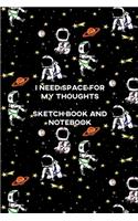 Cute Space Themed Notebook