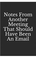 Notes From Another Meeting That Should Have Been An Email