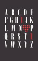 ABC I Love You Buffalo Plaid Heart