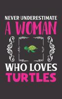 Never Underestimate A Woman Who Loves Turtles