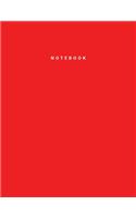 Notebook: Red Color - Writing Journal - College Ruled Notebook - Lined Notebook - Diary - Notepad - Large Composition Book - 8.5x11 inches - 120 pages