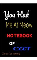 You Had Me At Meow: netbook of cat
