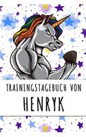 Trainingstagebuch von Henryk: Personalisierter Tagesplaner für dein Fitness- und Krafttraining im Fitnessstudio oder Zuhause