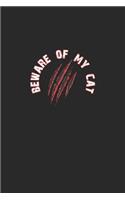 Beware of my Cat: Monatsplaner, Termin-Kalender - Geschenk-Idee für Katzen Fans - A5 - 120 Seiten