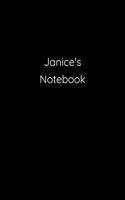 Janice's Notebook: Notebook / Journal / Diary - 6 x 9 inches (15,24 x 22,86 cm), 150 pages.