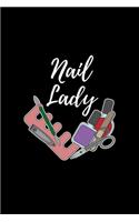 Nail Lady: Dotted Notizbuch mit Punkteraster A5- Nageldesigner Maniküre Fingernägel Kosmetikerin Geschenk