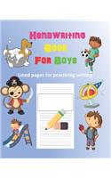 Handwriting Book for Boys: Lined Pages for Practising Handwriting (Light Orange)