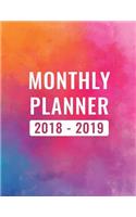 Monthly planner 2018 - 2019