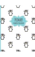 Primary Composition Book: Cute Penguin Pattern - Primary Composition Book K-2 Kindergarten Notebook for young Kids 8.5 x 11 inches 120 Pages.