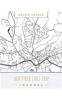 Hertford (Uk) Trip Journal: Lined Travel Journal/Diary/Notebook with Hertford (Uk) Map Cover Art