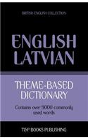 Theme-based dictionary British English-Latvian - 9000 words