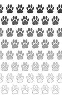 Gradient Dog Paw Prints