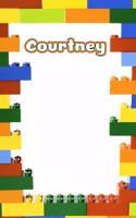 Courtney: Personalized Building Brick Journal, Diary Notebook, Log Featuring 120 Pages 6x9