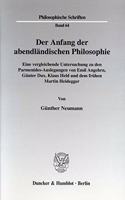 Der Anfang Der Abendlandischen Philosophie