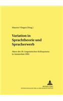 Variation in Sprachtheorie Und Spracherwerb