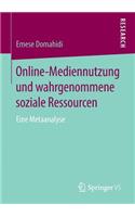 Online-Mediennutzung Und Wahrgenommene Soziale Ressourcen: Eine Metaanalyse