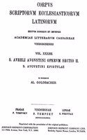 S. Aureli Augustini Operum Sectio II - S. Augustini Epistulae - Ed. A. Goldbacher/Reprint