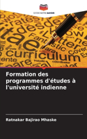 Formation des programmes d'études à l'université indienne
