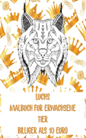 Malbuch für Erwachsene - Billiger als 10 Euro - Tier - Luchs