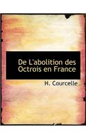 de L'Abolition Des Octrois En France