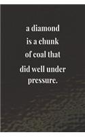 A Diamond Is A Chunk Of Coal That Did Well Under Pressure.: Daily Success, Motivation and Everyday Inspiration For Your Best Year Ever, 365 days to more Happiness Motivational Year Long Journal / Daily Notebo