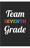 Back to School Notebook 'Team Seventh Grade' - Back To School Gift for Her and Him - 7th Grade Writing Journal
