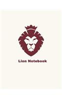 Lion Blank Lined Notebook