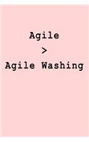 Agile > Agile Washing: Blank Lined Journal