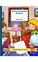 Primary Composition Notebook Grades K-2 Handwriting Paper Journal: Pet Dog Theme Dashed Mid Line School Exercise Book Plus Sketch Pages for Boys and Girls(65 Efrat Haddi Handwriting Practice Paper)