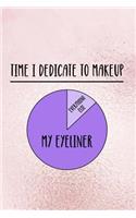 Time I Dedicate To Makeup Everything Else My Eyeliner: Blank Lined Notebook Journal Diary Composition Notepad 120 Pages 6x9 Paperback ( Eyeliner ) 2