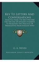 Key to Letters and Conversations