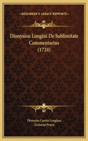 Dionysiou Longini De Sublimitate Commentarius (1724)