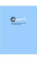 Hexagonal Grid/Graph Paper Notebook, 160 Pages, Blue Cover: Hexagonal Series, 8.5"x11", For Graphs, Gaming, Notes, Sketching, Mapping and More