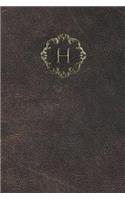 Monogram "h" Any Day Planner Notebook: (8 Monogram Aged 150 Planner)