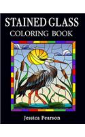 Stained Glass Coloring Book: A beautiful stained glass coloring book with Floral, Animal and Bird designs