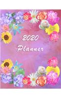 2020 Planner: Daily Weekly and Monthly Planner - January 2020 to December 2020 - Organizer & Diary - To do list - Notes - Month's Focus - Elegant Watercolor Pink 