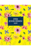 Daily Lesson Planner 2020: Weekly and Monthly Organizer for Art Teachers with Bright Floral Cover Design - Teacher Agenda for Class Planning and Organizing - Week to Week Over(53 2020 Teacher Planners)