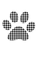 Composition Notebook: Houndstooth Dog Paw Lined College Ruled Notebook