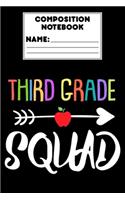 Composition Notebook Third Grade Squad